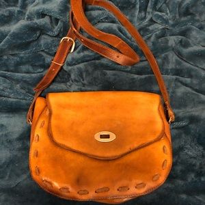 Handmade LEATHER crossbody bag
